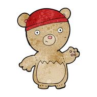 cartoon teddy bear wearing hat N3