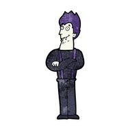 cartoon happy vampire N50