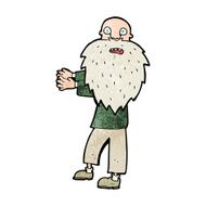 cartoon bearded old man N49