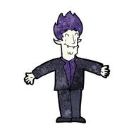 cartoon happy vampire N51