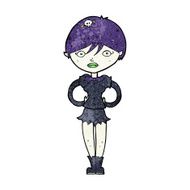 cartoon pretty vampire girl N37