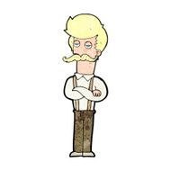 Cartoon Man With Mustache N131