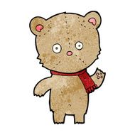 cartoon waving teddy bear N50