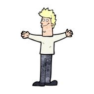 cartoon happy man N613