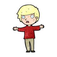 cartoon worried boy N40