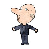 cartoon confused middle aged man N12