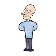 cartoon evil bald man N13