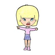 cartoon woman pointing N274