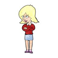 cartoon angry woman N23
