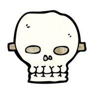 cartoon spooky skull mask N25
