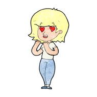 cartoon woman in love N137