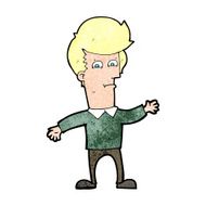cartoon waving man N91