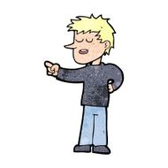 Cartoon Man Pointing N264