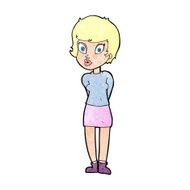 cartoon pretty woman N363