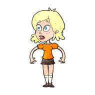 cartoon surprised woman N300