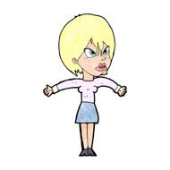 cartoon annoyed girl N33