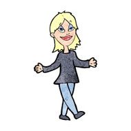 cartoon woman with no worries N49
