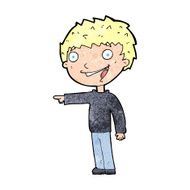 cartoon happy boy laughing N37