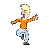 cartoon frightened man N139