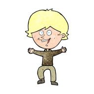 cartoon happy boy laughing N38