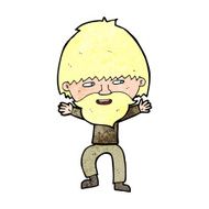 cartoon happy man with beard N55