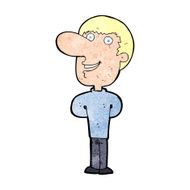 cartoon happy man N619