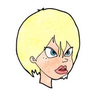 cartoon annoyed woman N247