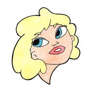 cartoon happy woman N341