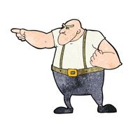 cartoon angry tough guy pointing N12