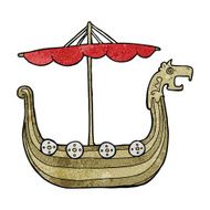 Cartoon Viking Ship N42