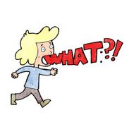 cartoon woman shouting what N12
