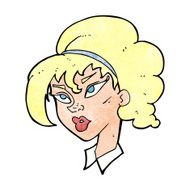 cartoon pretty woman N364