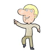 cartoon happy man dancing N45