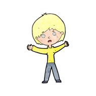 cartoon worried woman N100