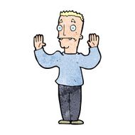 cartoon man surrendering N18