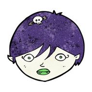 cartoon vampire face N47