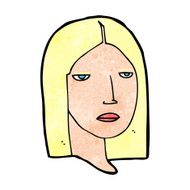 cartoon serious woman N25