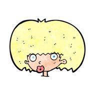 cartoon surprised woman N302