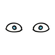 cartoon staring eyes N13