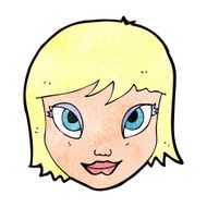 cartoon female face N189