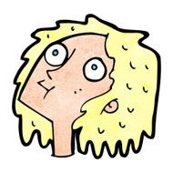 cartoon staring woman N50