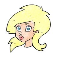 cartoon pretty surprised woman N12
