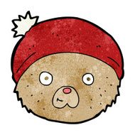 cartoon teddy bear face N18