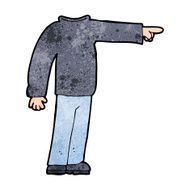cartoon headless man pointing N12