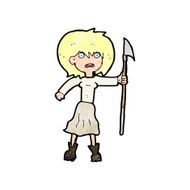 cartoon woman with harpoon N13