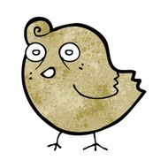 funny cartoon bird N239