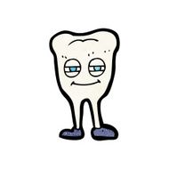 cartoon smiling tooth N11