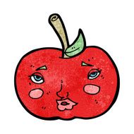 cartoon apple with face N24