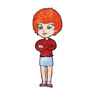cartoon proud woman N35