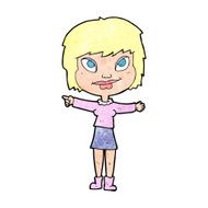 cartoon woman pointing N276